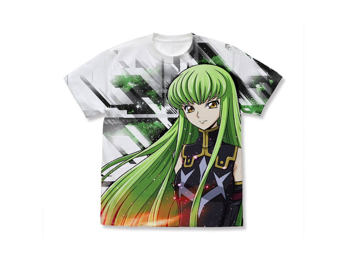 コードギアス 反逆のルルーシュ: C.C. フルグラフィックTシャツ 黒の騎士団Ver. / WHITE-M