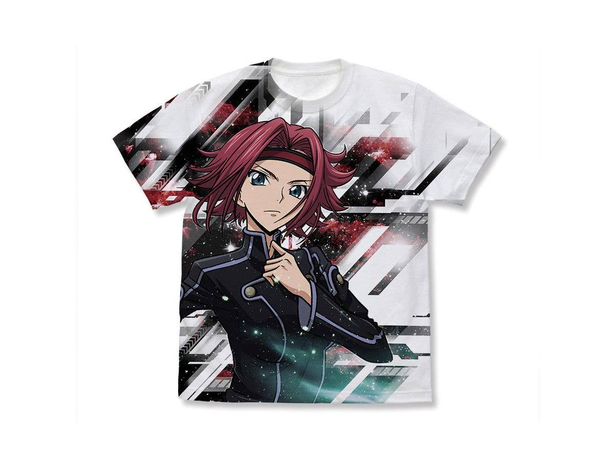 コードギアス 反逆のルルーシュ: 紅月カレン フルグラフィックTシャツ 黒の騎士団Ver. / WHITE-XL