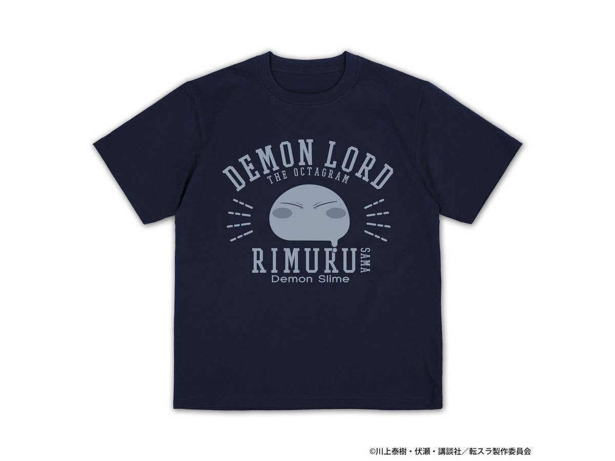 転生したらスライムだった件: リムル様カレッジ プレーティングTシャツ / NAVY-XL