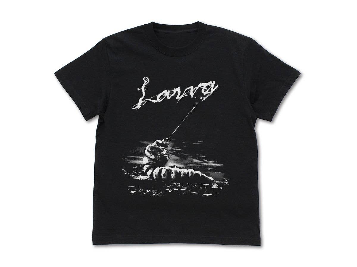 ゴジラ: 糸を吐くモスラ幼虫 Tシャツ / BLACK-XL