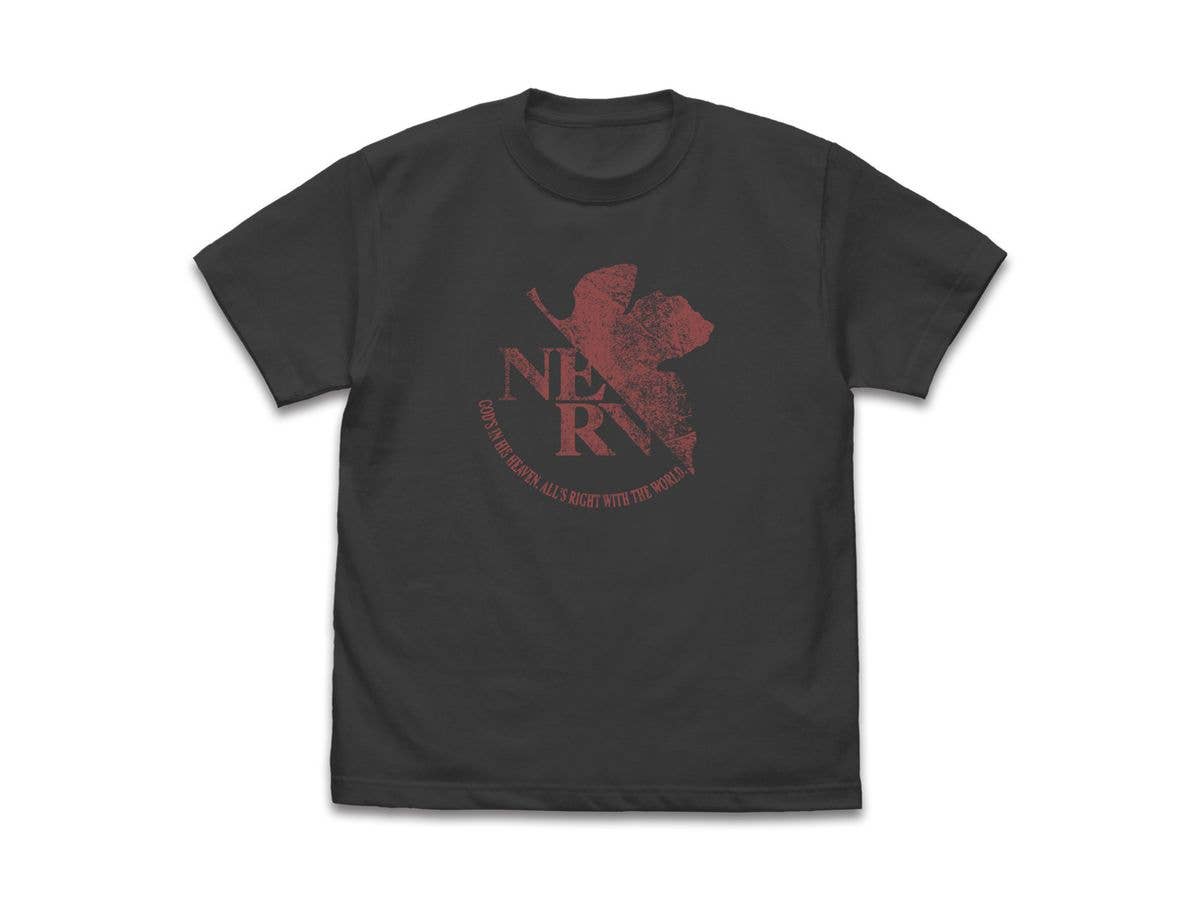 EVANGELION: NERV ヴィンテージロゴ Tシャツ / SUMI-M