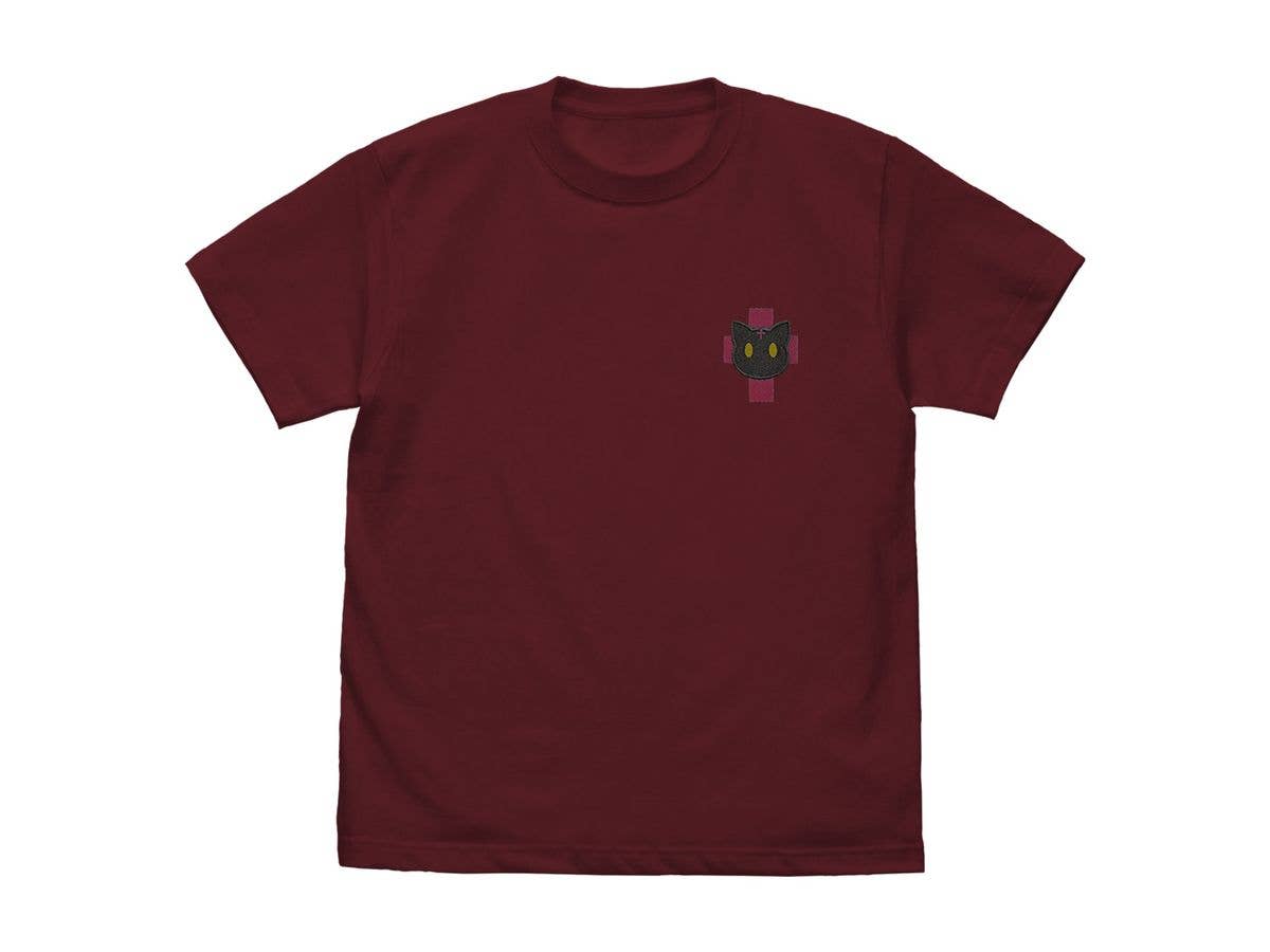 この素晴らしい世界に祝福を!: ちょむすけ ワンポイント刺繍Tシャツ / BURGUNDY-M