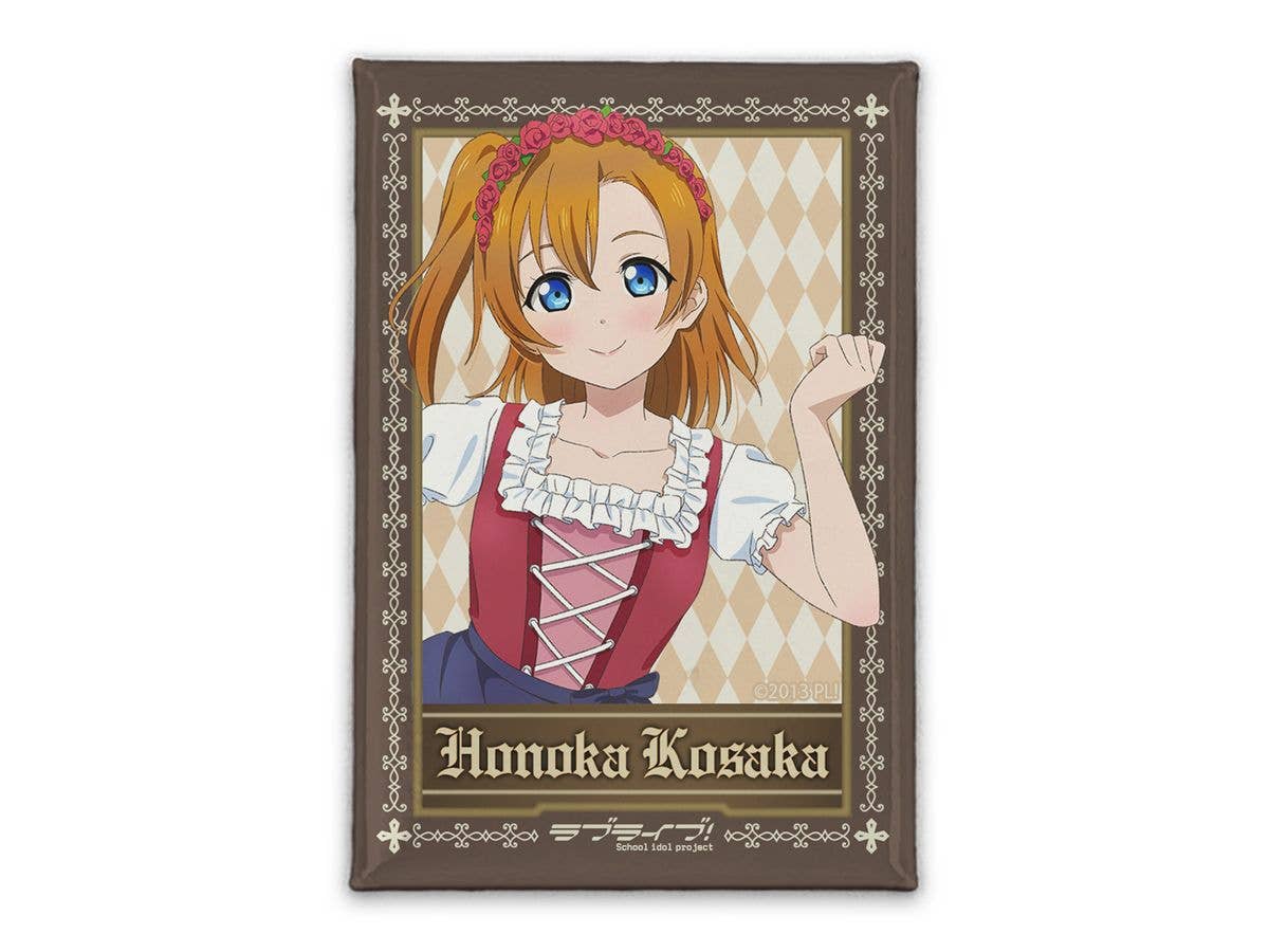 ラブライブ!: 描き下ろし 高坂 穂乃果 スクエア缶バッジ ディアンドルVer.