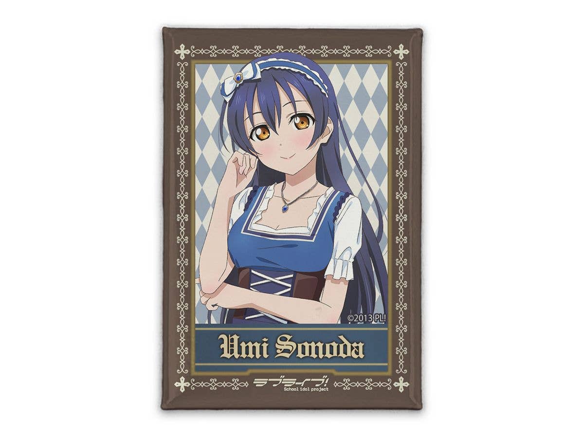 ラブライブ!: 描き下ろし 園田 海未 スクエア缶バッジ ディアンドルVer.