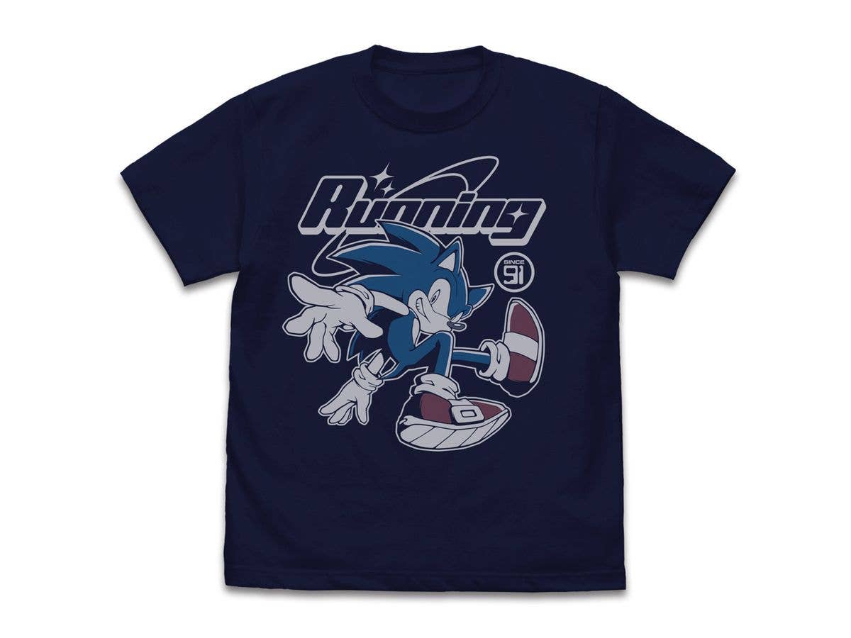 ソニック・ザ・ヘッジホッグ: ソニック スピードスター Tシャツ / NAVY-L