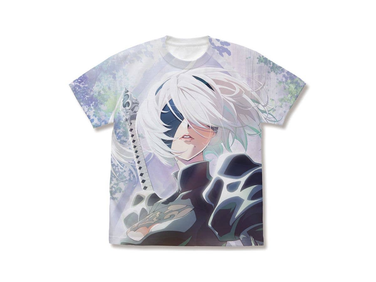 NieR:Automata Ver1.1a: 2B フルグラフィックTシャツ / WHITE-S