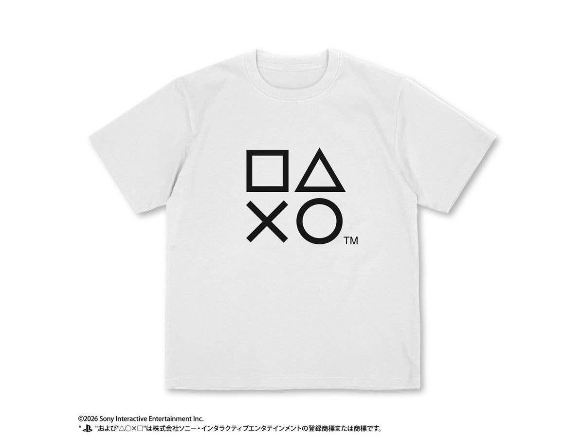 プレイステーション: プレーティングTシャツ for PlayStation Shapes Logo / WHITE-XL