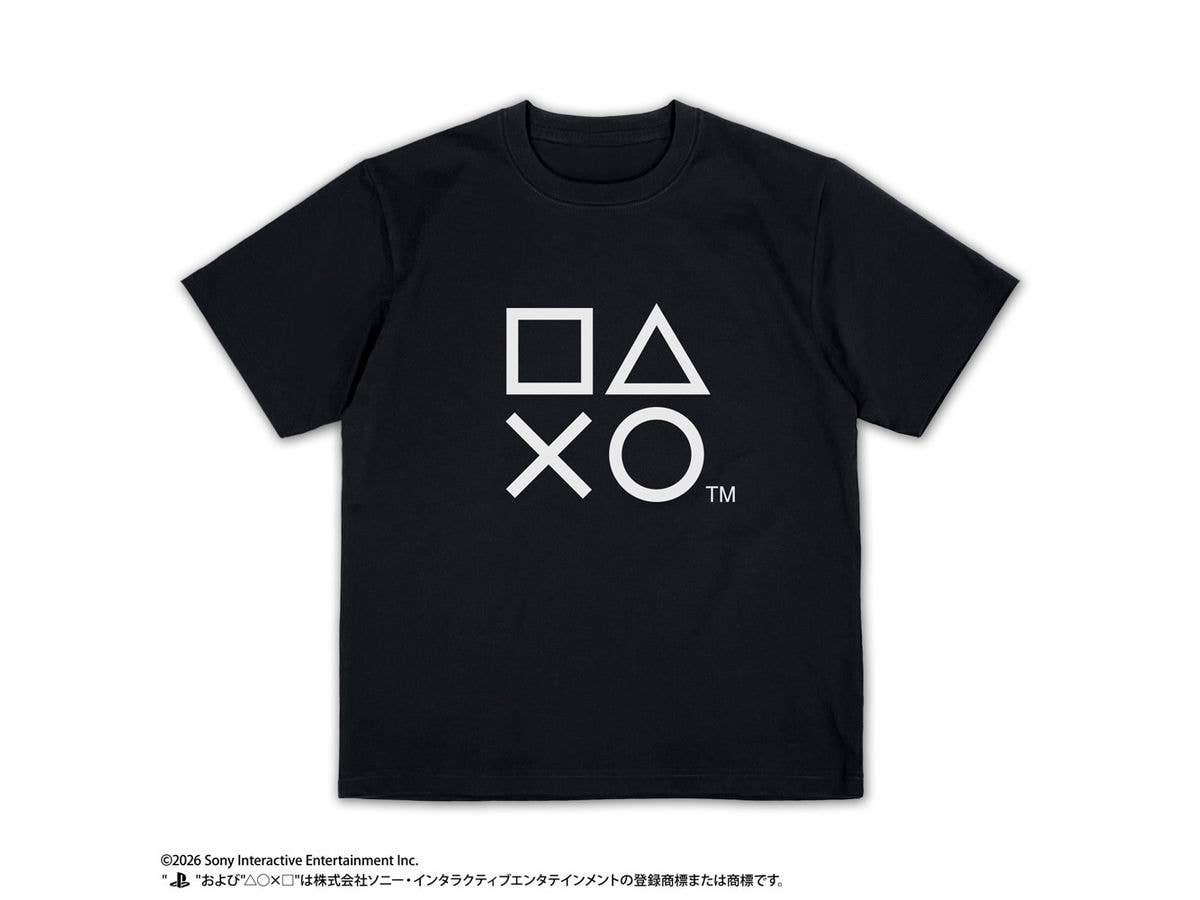 プレイステーション: プレーティングTシャツ for PlayStation Shapes Logo / BLACK-XL