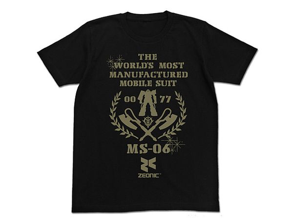 機動戦士ガンダム: 最も量産されたMSTシャツ / BLACK-L