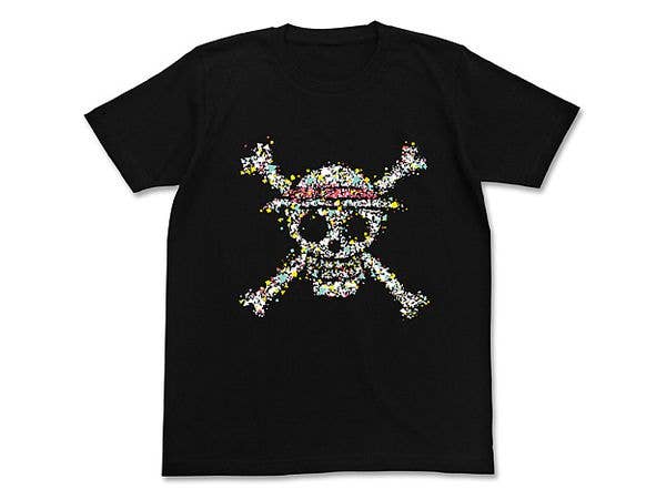 ワンピース: 麦わらドクログラフィックTシャツ / BLACK-L