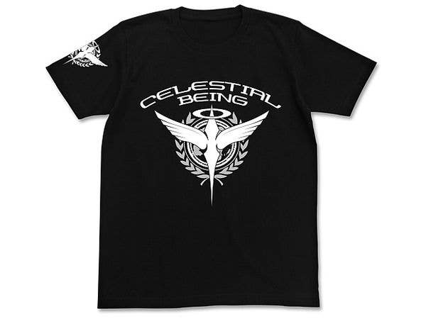 機動戦士ガンダム00: ソレスタルビーイングTシャツ / BLACK-XL