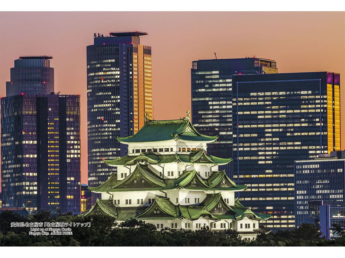 ジグソーパズル: 愛知県名古屋市 名古屋城ライトアップ 300P (26 x 38cm)