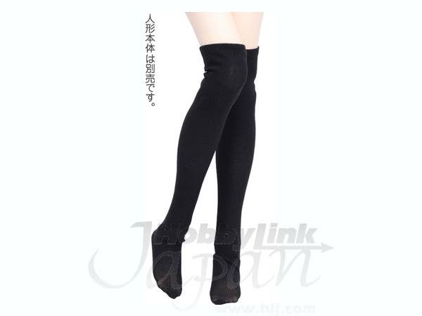 50cm ニーハイソックス ひざ上丈 (黒)