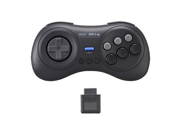 メガドライブ: 8BitDo M30 2.4G ワイヤレス ゲームパッド ブラック