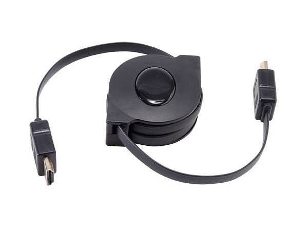 Nintendo Switch: 巻き取りHDMIケーブル ブラック