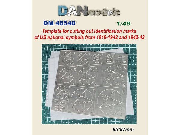 1/48 米軍機国籍マーク 1919年 - 1943 マスクカットガイド
