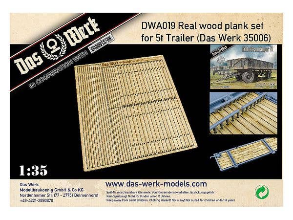 1/35 ドイツ軍 ユーティリティートレーラー 5t用床板/パネル木製板セット