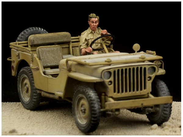 1/35 イギリス陸軍 1/4トンMB ドライバー 北アフリカ戦 (タミヤ用)