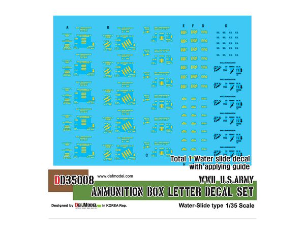 1/35 WWII US 弾薬箱レターデカールセット