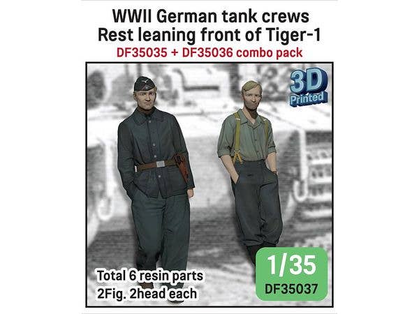 1/35 WWII ドイツ 休息中のタイガーI戦車兵セット (2体入)