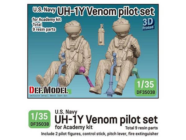 1/35 現用 アメリカ海兵隊 UH-1Yヴェノム パイロットセット (2体入 アカデミー用)