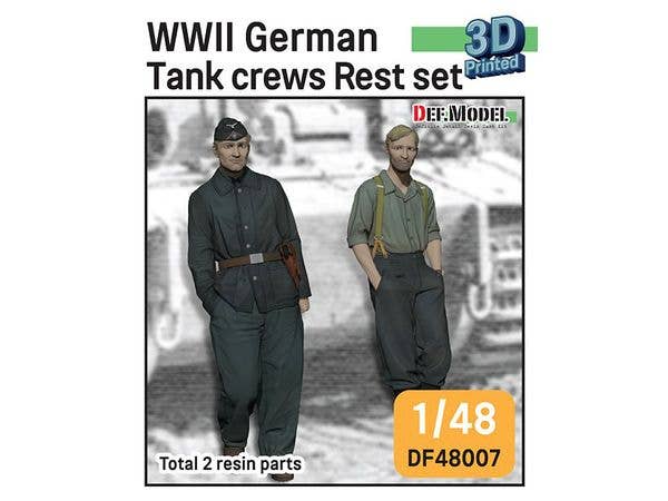 1/48 WWII ドイツ 休息中のタイガーI戦車兵セット (2体入)