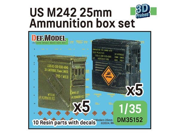 1/35 現用 アメリカ M242ブッシュマスター25mm機関砲 弾薬箱セット(10個入)