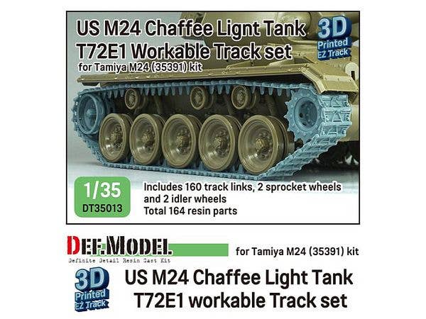 1/35 WWII アメリカ M24チャーフィー軽戦車 T72E1型連結可動履帯 (タミヤ用)