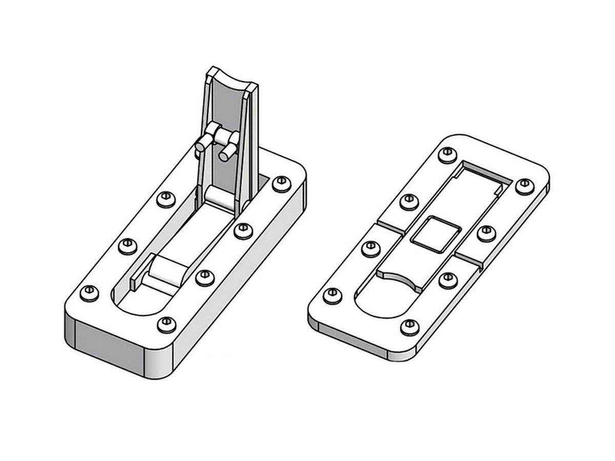 1/24 長方形フラットボンネットピンセット (3Dプリント)