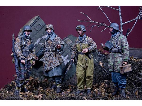 1/35 WWII ドイツ武装親衛隊 ポトー迎撃戦 セット ハンセン戦闘団 アルデンヌ1944 (4体セット)