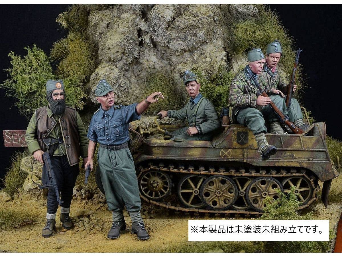 1/35 WWII ドイツ  ハイデローゼ作戦 ユーゴスラビア 1944年 武装SS山岳部隊 (プリンツ・オイゲン&ハンジャール師団)&ゲリラ組織チェトニク構成員セット (タミヤ用 5体入)