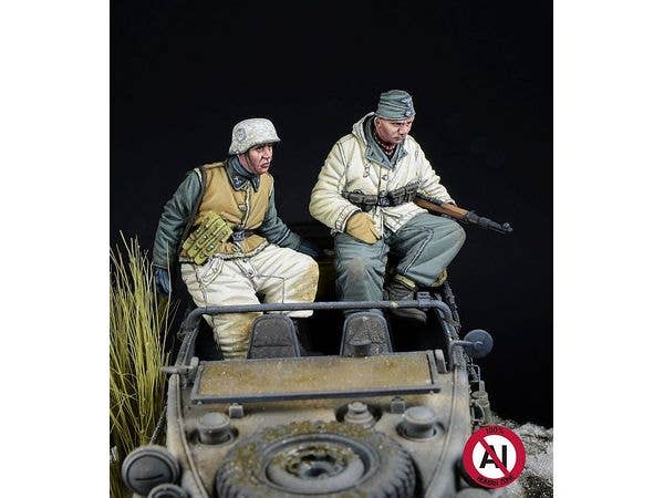 1/35 WWII ドイツ 武装SS シュビムワーゲン乗員セットVol.2 後席用/冬 (2体入 タミヤ用)