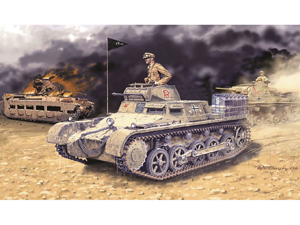 1/35 WW.II ドイツ軍 I号戦車B型 アフリカ軍団仕様 マジックトラック/インテリアパーツ付属 豪華仕様