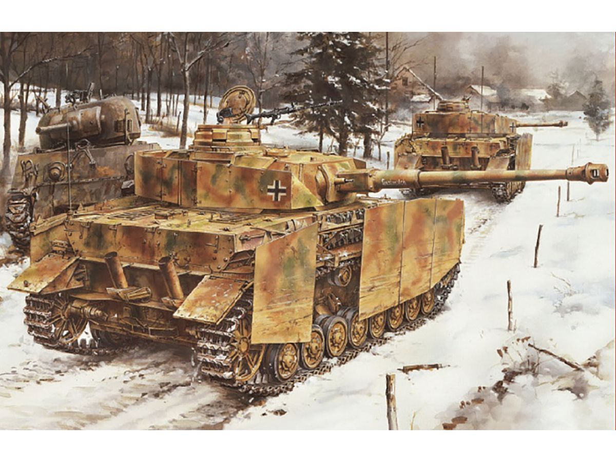 1/35 WW.II ドイツ軍 IV号戦車 J型 中期生産型(1944年8-9月) マジックトラック/アルミ砲身/金属製シュルツェン/3Dプリント製マズルブレーキ/銅線ワイヤー付属 豪華仕様