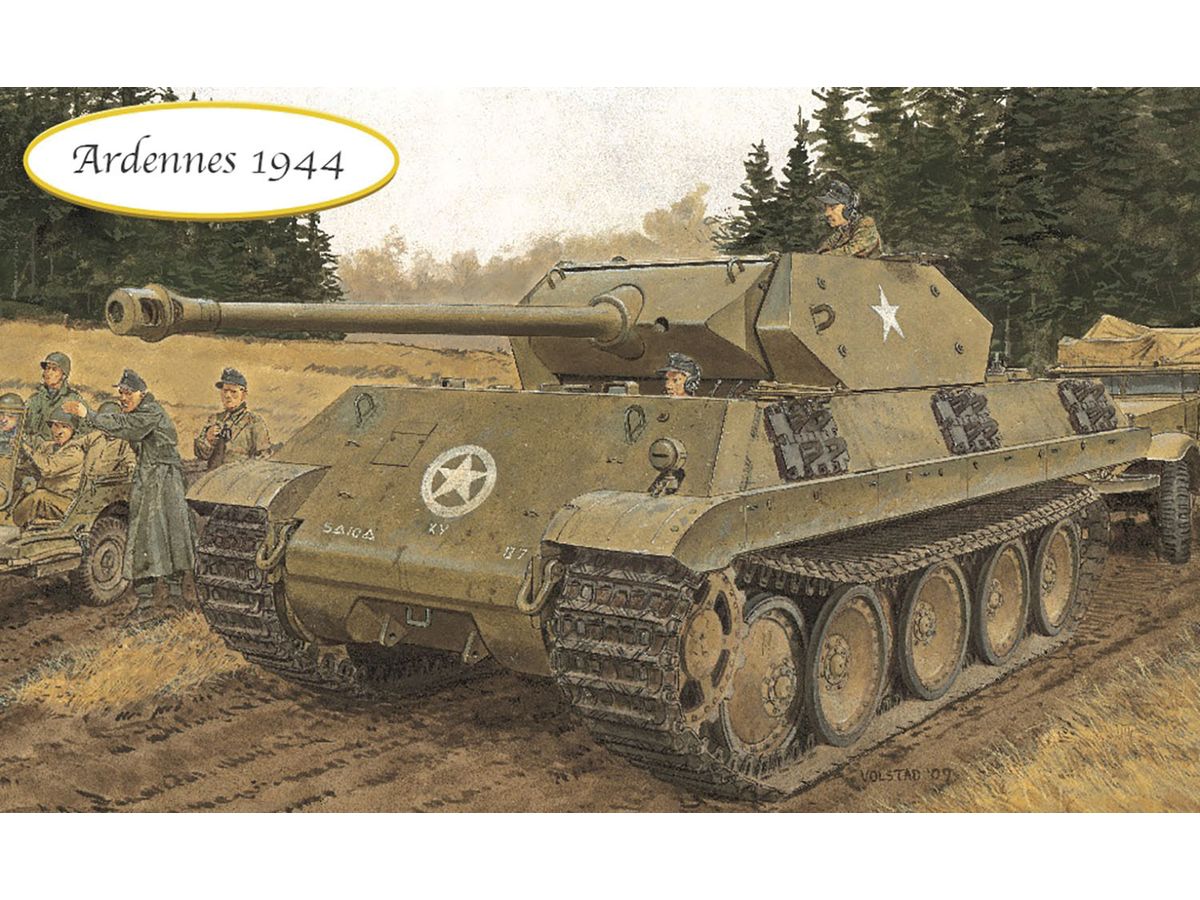 1/35 WW.II ドイツ軍 M10パンター (偽装戦車 )グライフ作戦 1944 マジックトラック / 赤外線暗視装置 / ドイツ軍兵士フィギュア4体付属 豪華仕様