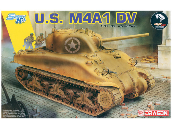 1/35 WW.II アメリカ軍 M4A1 シャーマン DV(直視バイザー型) w/マジックトラック