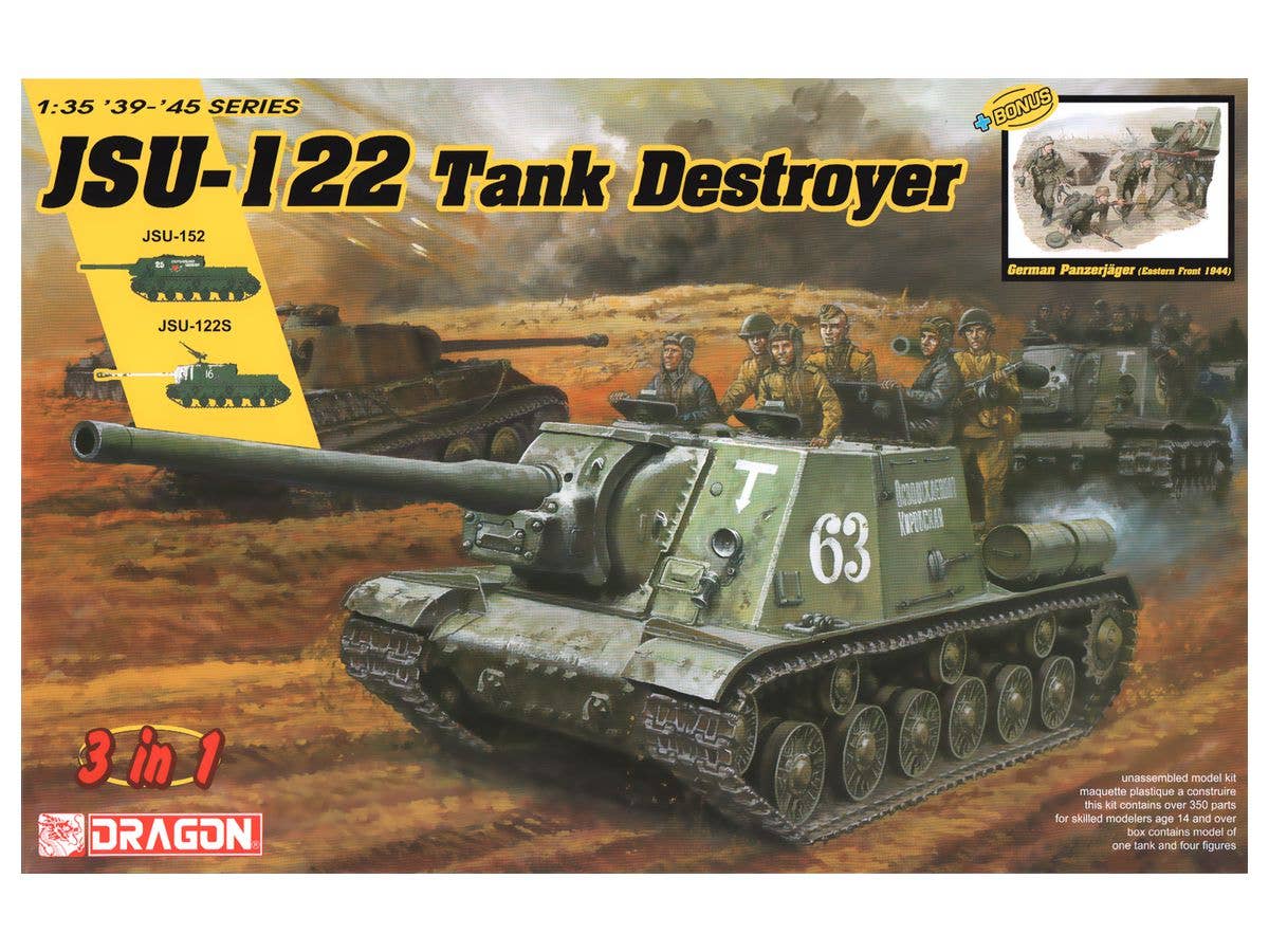 1/35 WW.II ソビエト軍 JSU-122vsドイツ軍対戦車兵