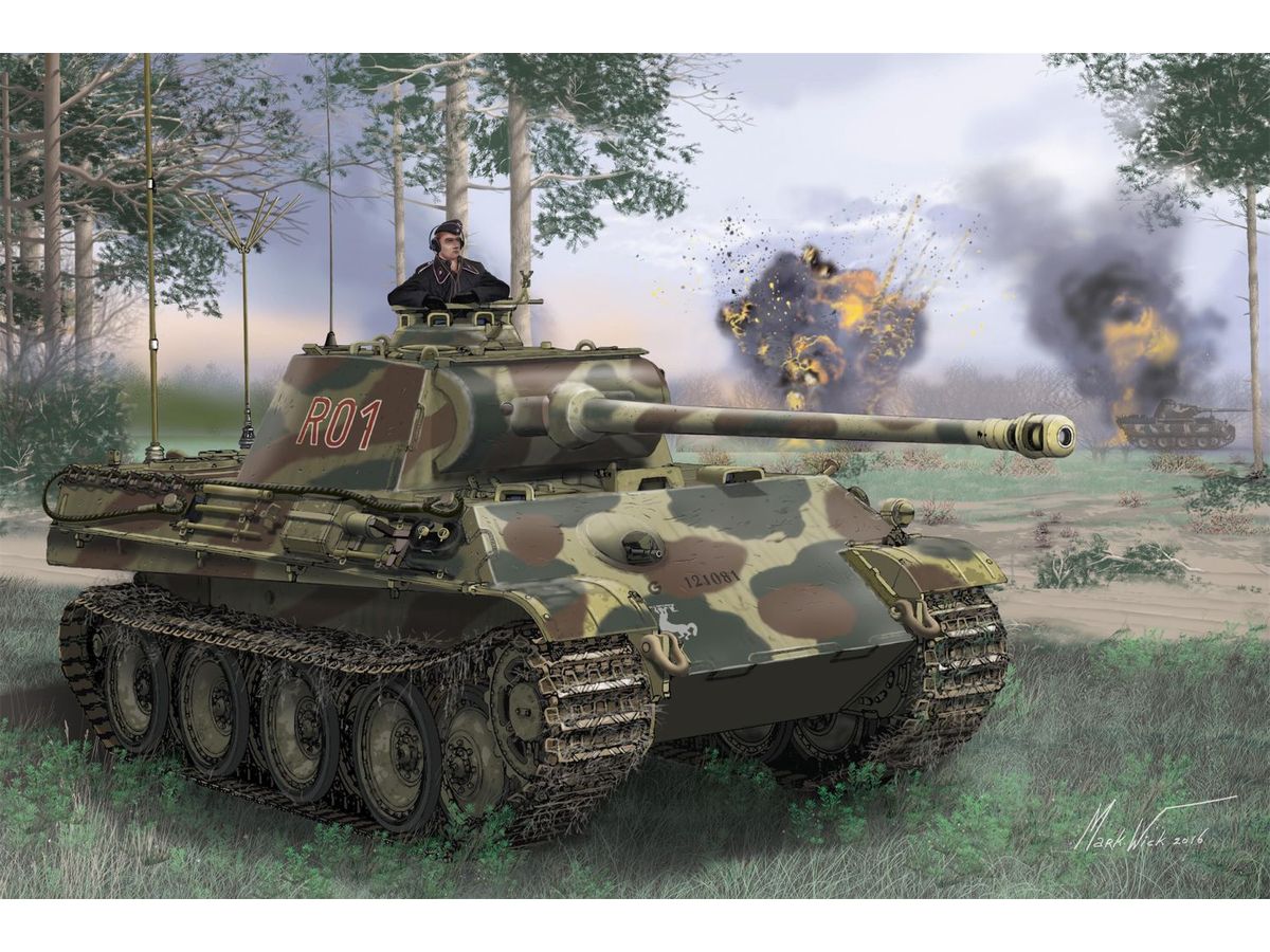 1/35 WW.II ドイツ軍 パンター指揮戦車G型 マジックトラック/アルミ砲身/暗視装置/3Dプリント製マズルブレーキ&筒型雑具ケース付属 豪華セット