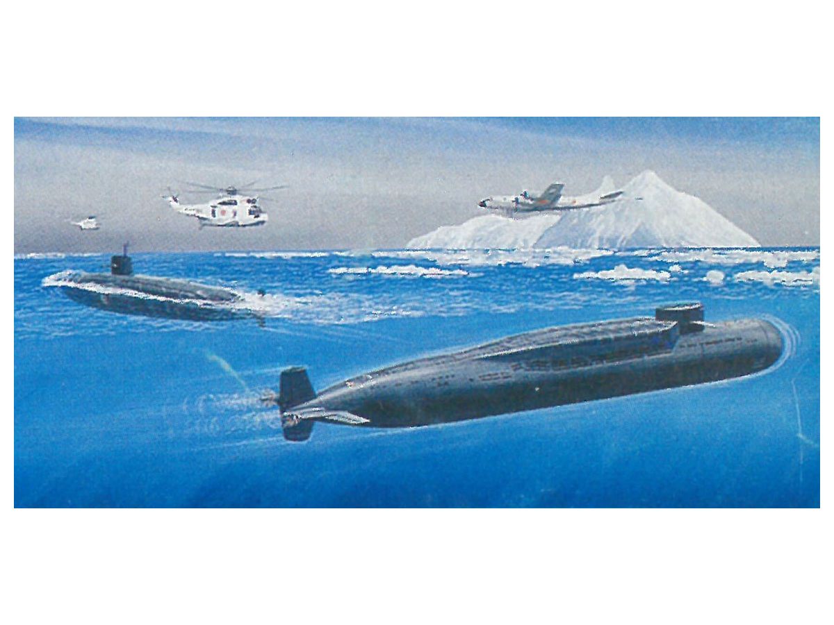 1/700 潜水艦 海上自衛隊ゆうしお VS ソビエト デルタ III