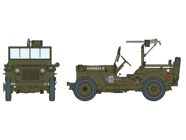 1/6 WW.II アメリカ軍 1/4 トン ４x４トラック w/M1919 キャリバー30 機関銃