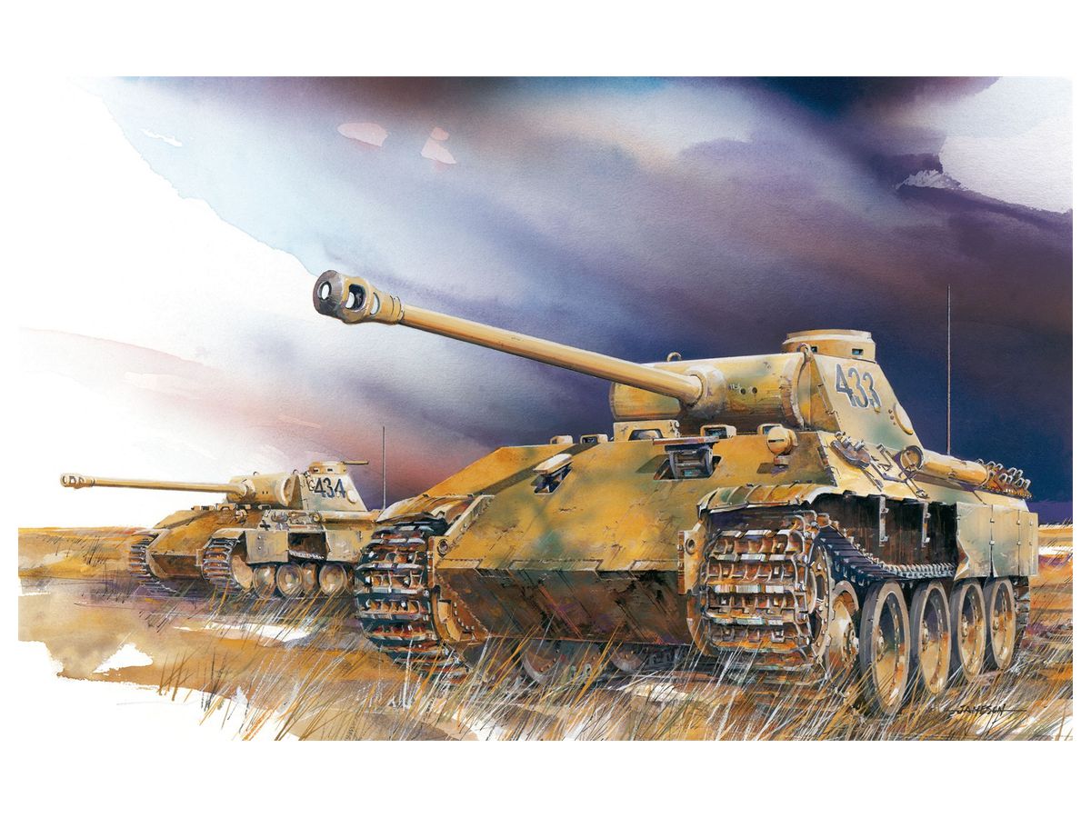 1/72 WW.II ドイツ軍 Sd.Kfz.171 パンターD型 初期生産型/後期生産型 2in1キット