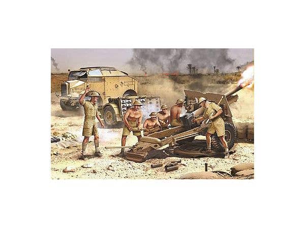 1/35 WW.II イギリス軍 4輪駆動C8 Mk.II 後期型 野戦砲トラクター & 25ポンド砲 Mk.II リンバー & 砲兵フィギュア6体付属
