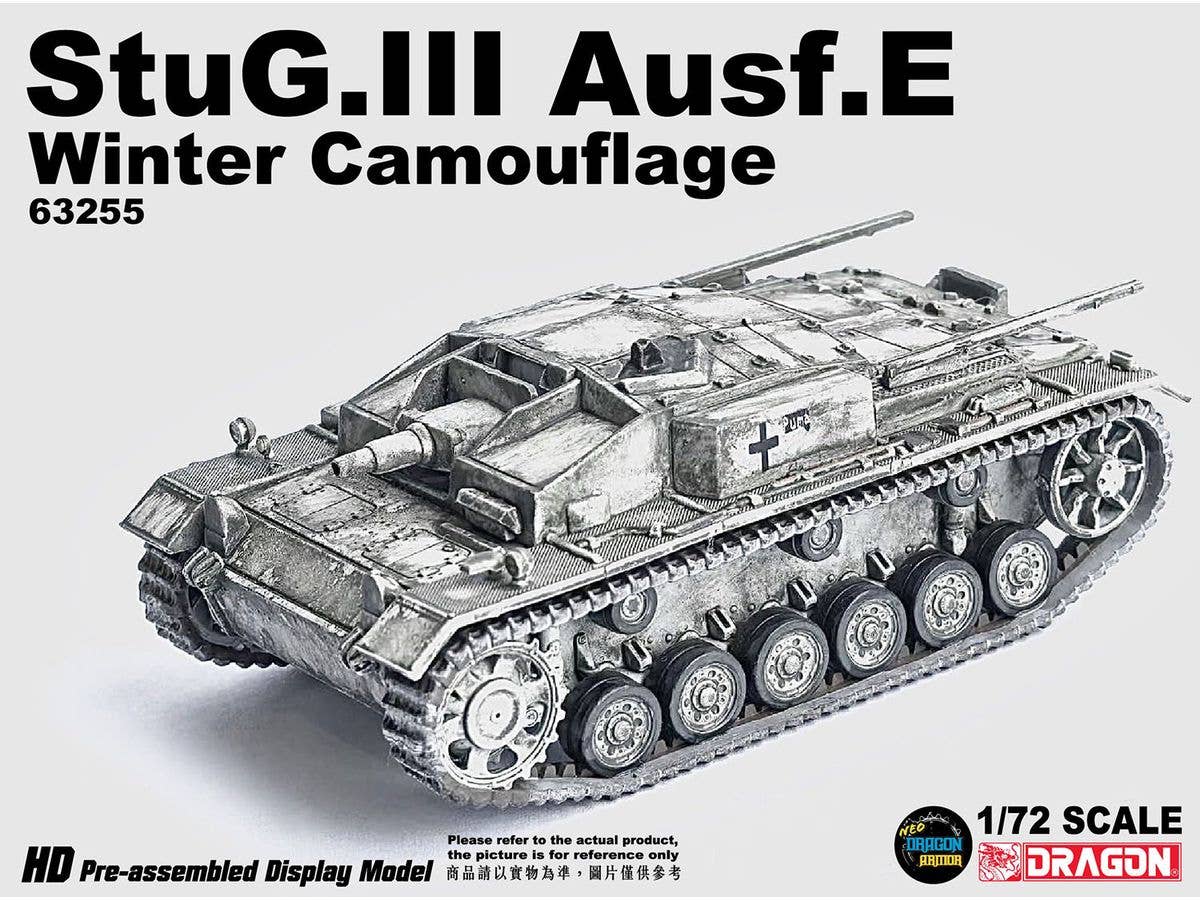 1/72 WW.II ドイツ軍 III号突撃砲 E型 冬季迷彩 ロシア 1942 完成品