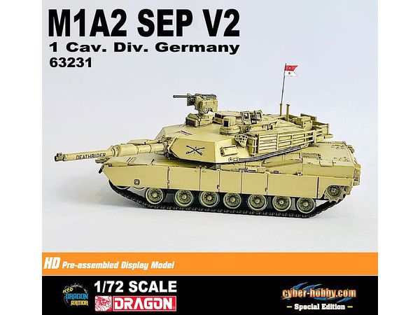 1/72 アメリカ軍 M1A2 エイブラムス SEP V2 第1騎兵師団 デスライダー(ドイツ駐留部隊) 完成品