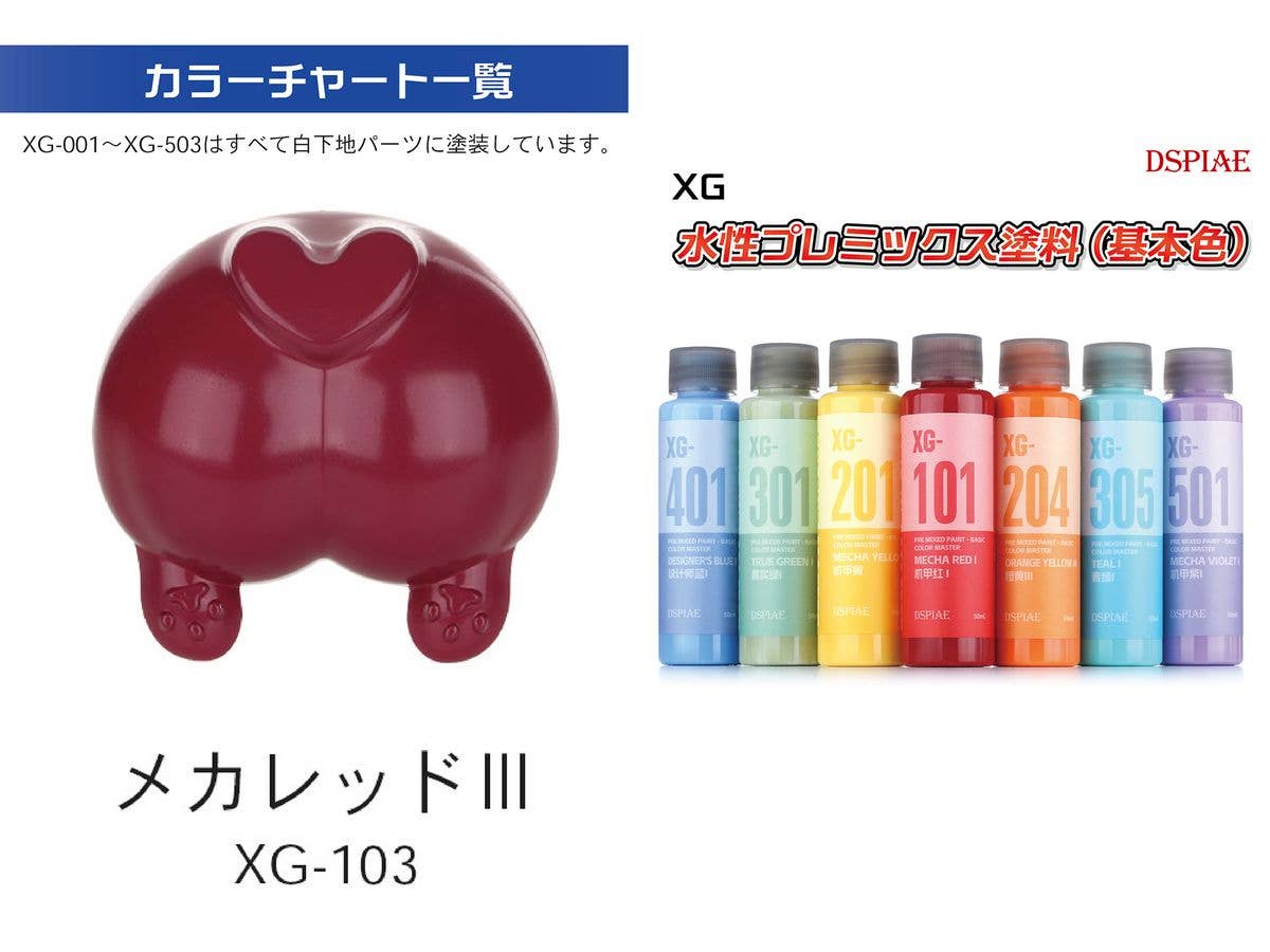 水性プレミックス塗料(基本色) メカレッドIII (ウォッシュフリーエアブラシ専用希釈済み水性塗料)