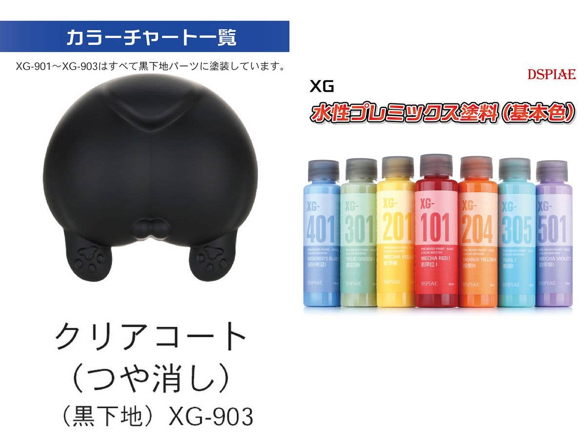 水性プレミックス塗料(基本色) クリアコート(つや消し) (ウォッシュフリーエアブラシ専用希釈済み水性塗料)