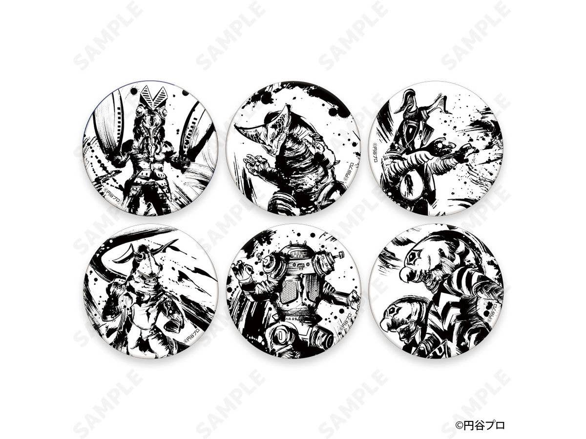 ウルトラ怪獣 墨絵風コレクション トレーディング和紙風缶バッジ 1Box 6pcs