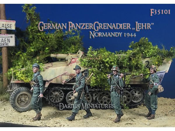 1/35 WWII ドイツ 装甲擲弾兵 教導連隊 行軍セット ノルマンディー1944(4体入)