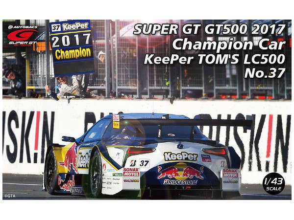 1/43 KeePer TOM'S LC500 GT500 2017 Champion Car #37 白/青