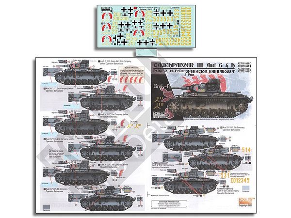 1/35 WWII ドイツ第4装甲師団のIII号潜水戦車G型&H型 バルバロッサ作戦前後